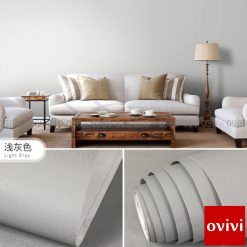 giấy dán tường sẵn keo light gray FD002