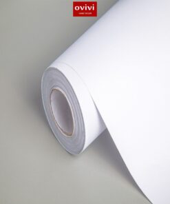 Giấy dán tường có keo sẵn màu trắng vân sơn