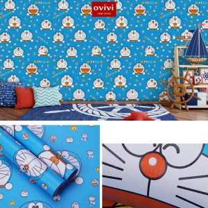 Giấy dán tường có keo sẵn mon mặt cười