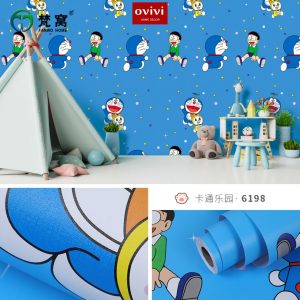 Giấy dán tường có keo sẵn mon sao nhỏ