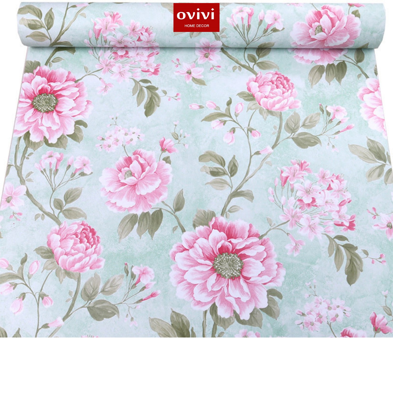 Giấy dán tường có keo sẵn hoa mẫu đơn - Ảnh 5