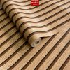 Giấy dán tường có keo sẵn giả nan gỗ nhạt