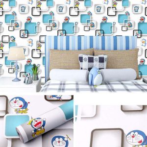 giấy dán tường có keo sẵn bóc dán tự dính cho phòng ngủ Ovivi Giấy dán tường có keo sẵn mon vuông