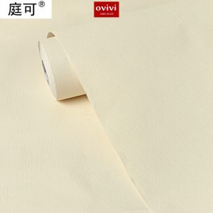 Giấy dán tường có keo sẵn vàng be