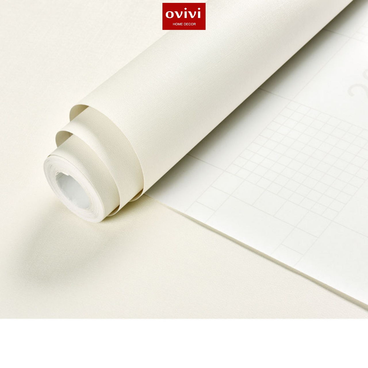 Giấy dán tường có keo sẵn vàng be - Ảnh 4