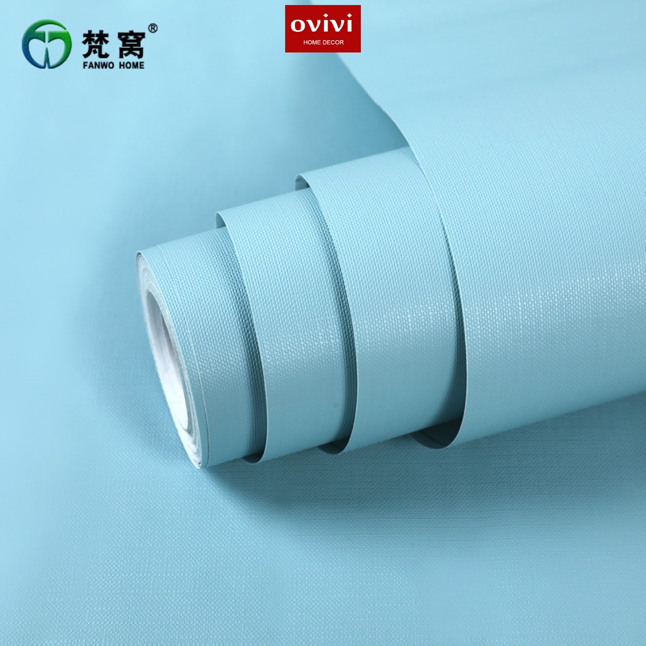 Giấy dán tường có keo sẵn màu xanh dương - Ảnh 8