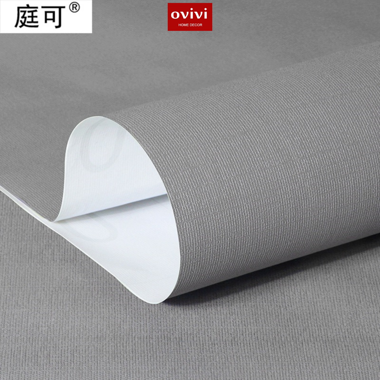 Giấy dán tường có keo sẵn màu xám đậm - Ảnh 12