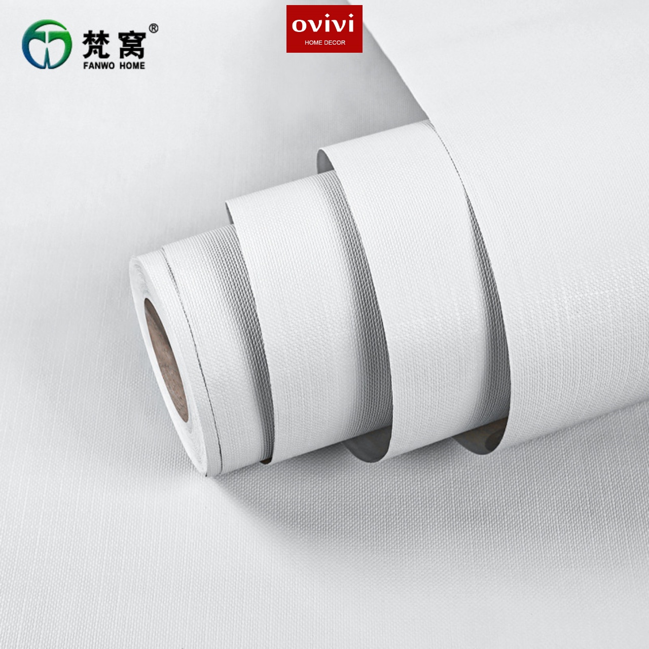 Giấy dán tường có keo sẵn màu trắng nhám - Ảnh 6