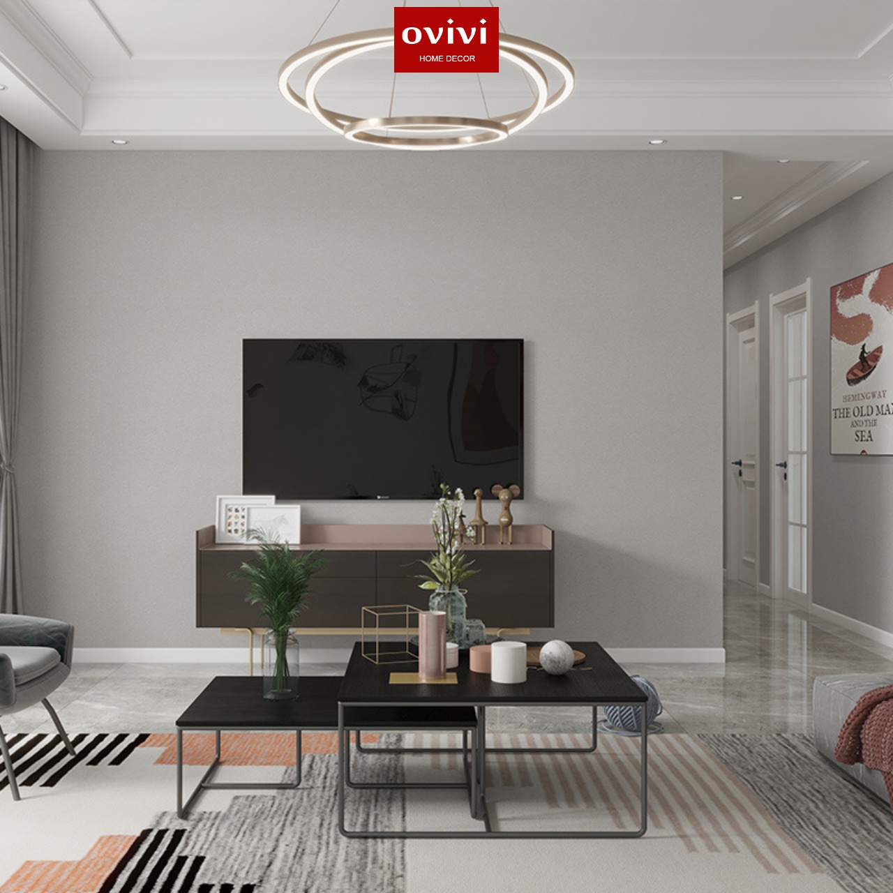 giấy dán tường có keo sẵn ovivi