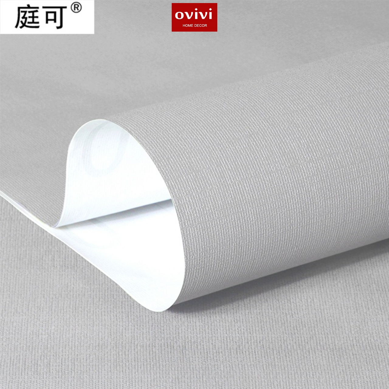 Giấy dán tường có keo sẵn màu xám nhạt