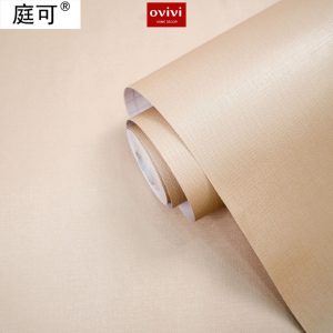 Giấy dán tường có keo sẵn màu nâu sữa