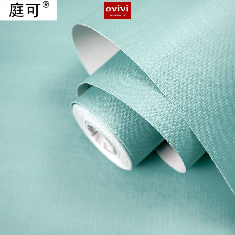 Giấy dán tường có keo sẵn xanh ngọc