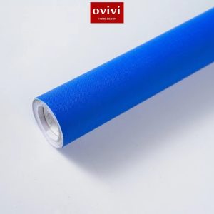 Giấy dán tường có keo sẵn màu xanh lam