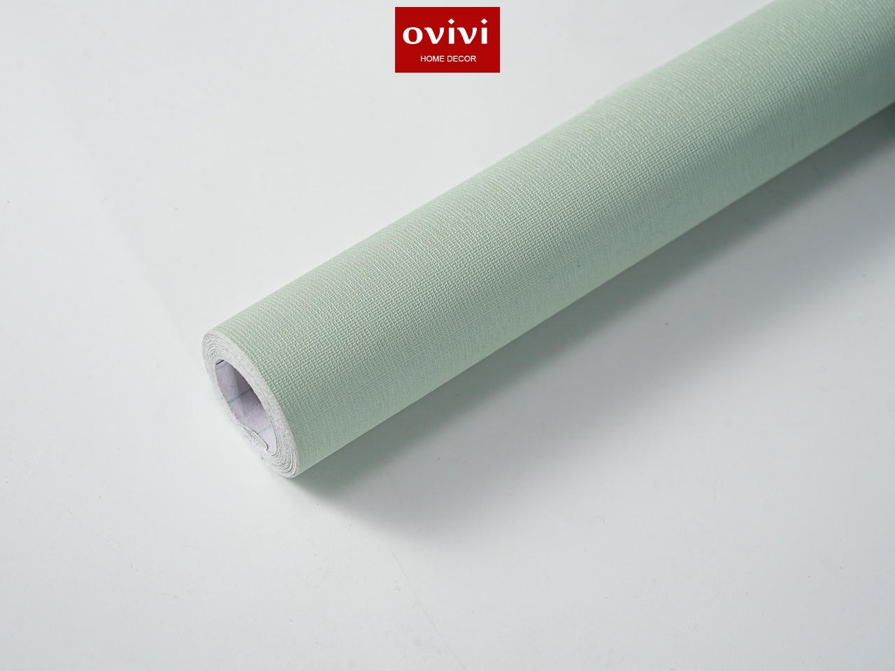 Giấy dán tường có keo sẵn xanh mạ non - Ảnh 4