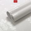 Giấy dán tường có keo sẵn hoa hồng trắng nổi 3d