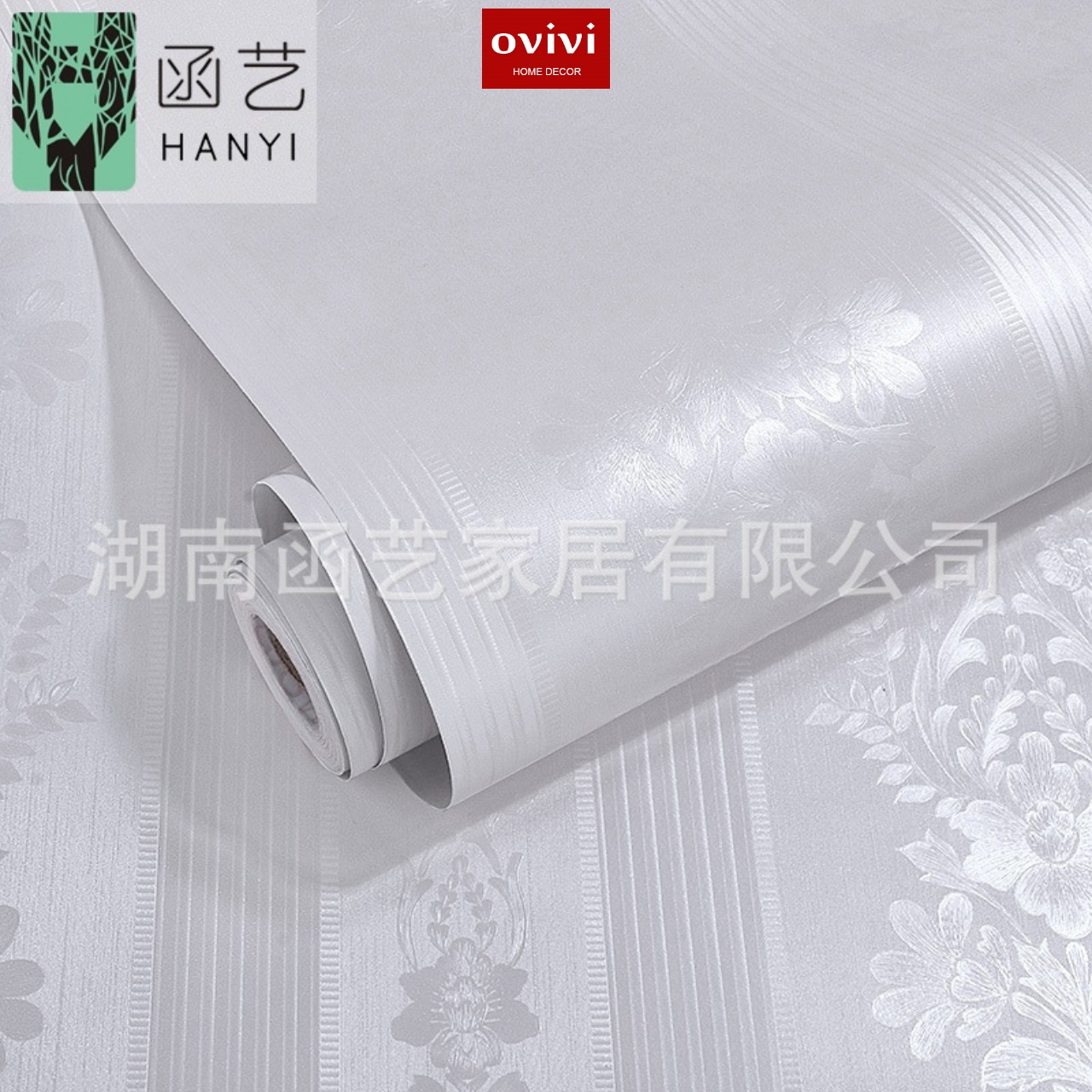 Giấy dán tường có keo sẵn trắng sọc 3d - Ảnh 4