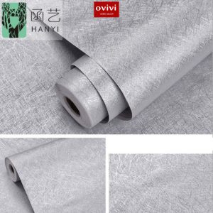 Giấy dán tường có keo sẵn xám rạn