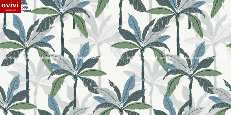 Giấy Dán Tường Hàn Quốc Tropical Lá Nhiệt Đới 9826-1