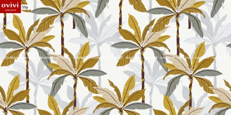 Giấy Dán Tường Hàn Quốc Tropical Lá Nhiệt Đới 9826-2