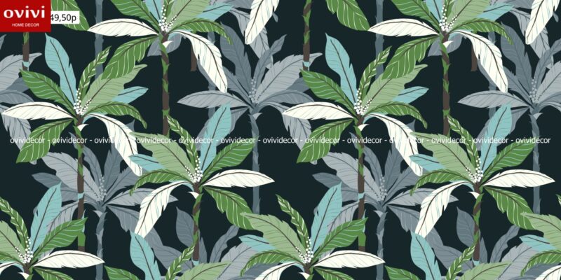Giấy Dán Tường Hàn Quốc Tropical Lá Nhiệt Đới 9826-3