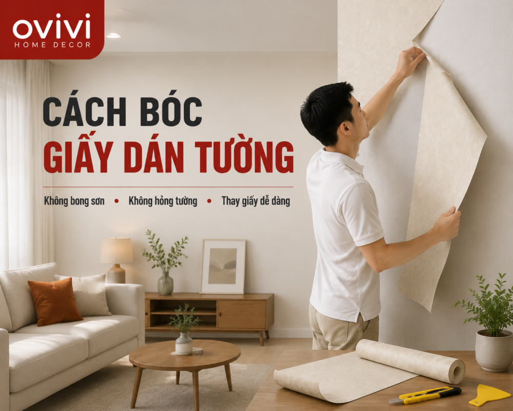 Cách bóc giấy dán tường không làm hỏng tường