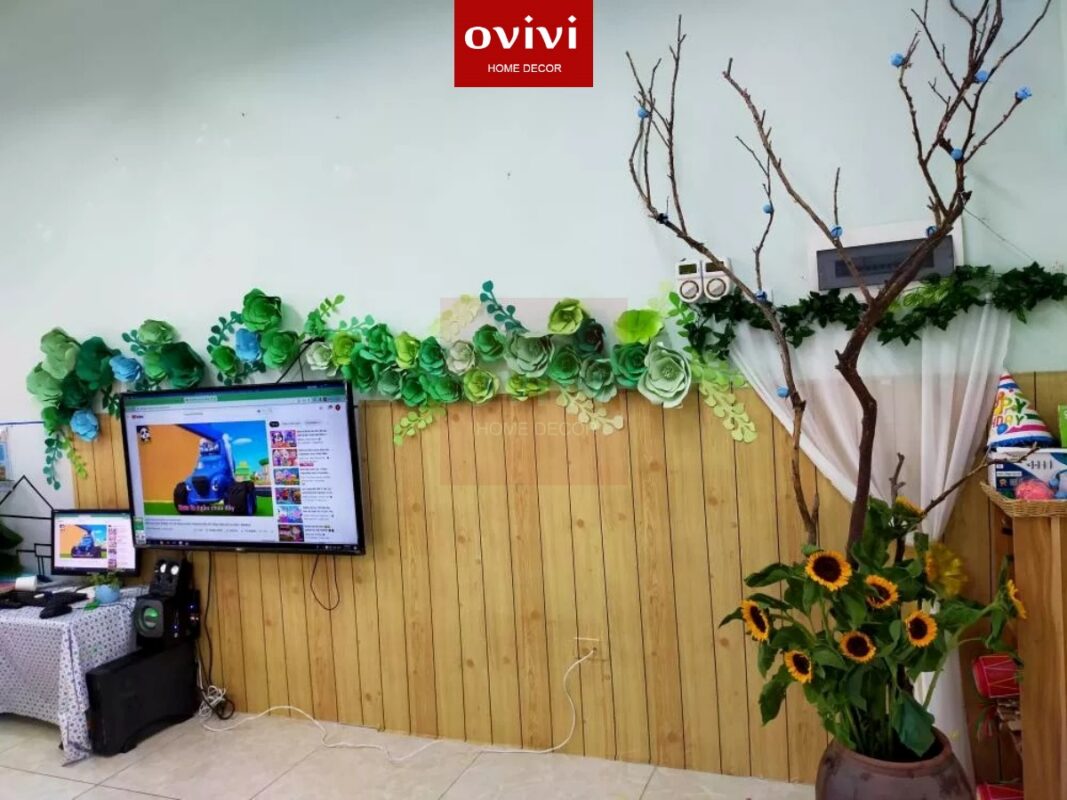 giấy dán tường vân gỗ
