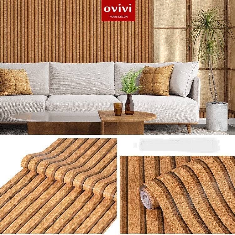 giấy dán tường giả gỗ