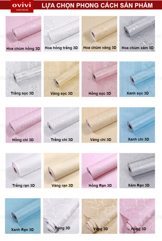 giấy dán tường có keo sẵn