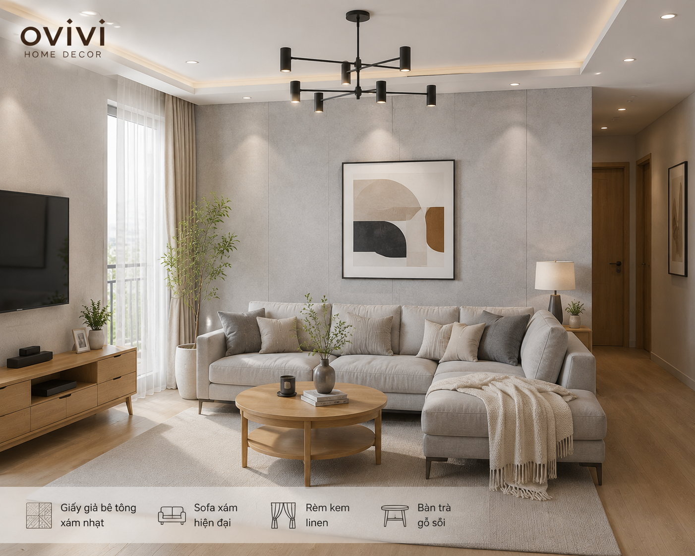 giấy dán tường giả bê tông