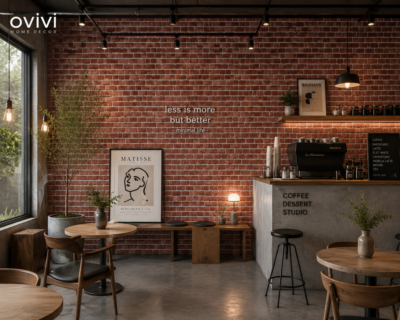 giấy dán tường giả gạch