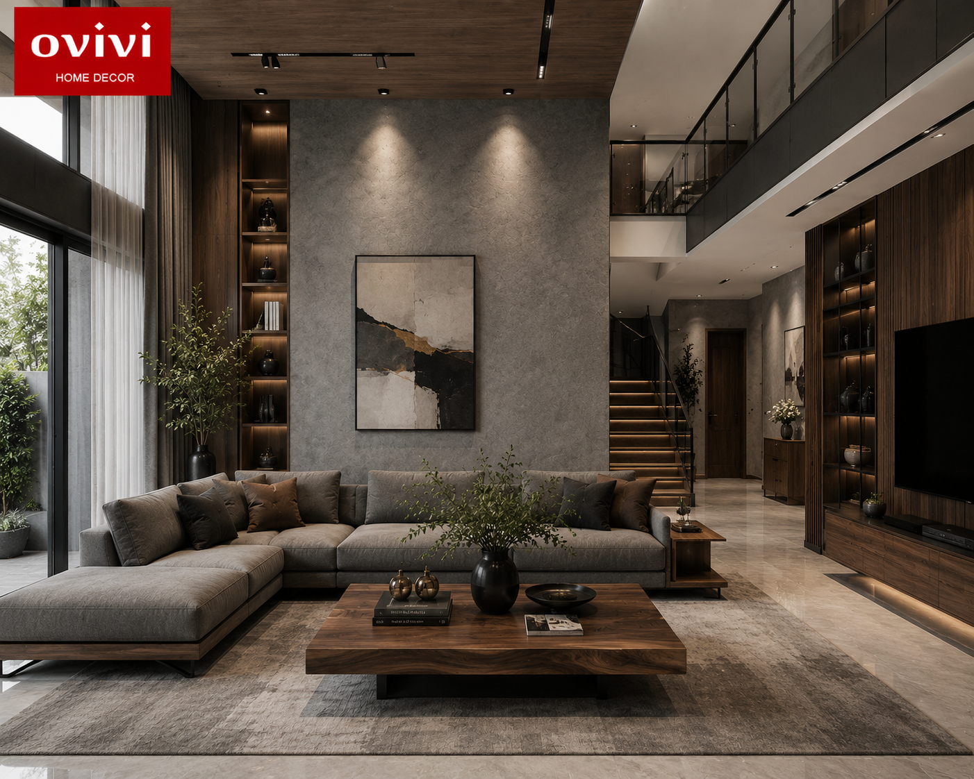 giấy dán tường giả bê tông