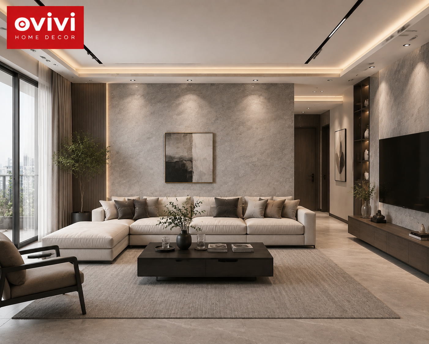 giấy dán tường giả bê tông